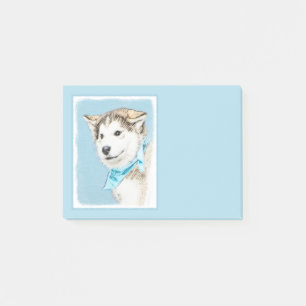 Siberian Husky Puppy Painting - Originele Dog Art Post-it® Notes
