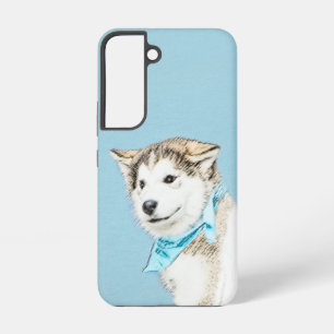 Siberian Husky Puppy Painting - Originele Dog Art Samsung Galaxy Hoesje