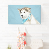 Siberian Husky Puppy Painting - Originele Dog Art Spandoek (Insitu)