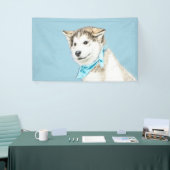 Siberian Husky Puppy Painting - Originele Dog Art Spandoek (Beurs)