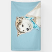 Siberian Husky Puppy Painting - Originele Dog Art Spandoek (Verticaal)