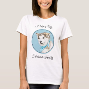 Siberian Husky Puppy Painting - Originele Dog Art T-shirt