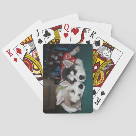 Siberian Husky Puppy Playing Cards Pokerkaarten (Achterkant)