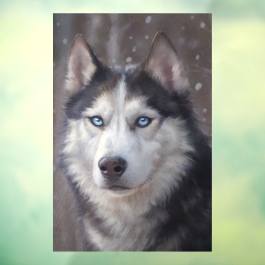 Siberian Husky Raamsticker (Vel 3)