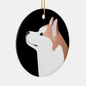 Siberian Husky - Red - Breed ontwerp voor Sjabloon Keramisch Ornament (Rechts)