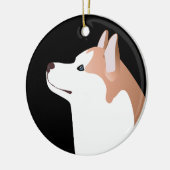 Siberian Husky - Red - Breed ontwerp voor Sjabloon Keramisch Ornament (Links)