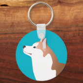 Siberian Husky - Red - Breed ontwerp voor Sjabloon Sleutelhanger (Voorkant)