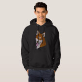 Siberian Husky Red Hoodie (Voorkant volledig)