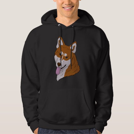Siberian Husky Red Hoodie (Voorkant)