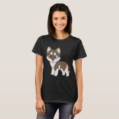 Siberian Husky Red T-shirt (Voorkant volledig)