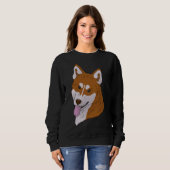 Siberian Husky Red Trui (Voorkant volledig)