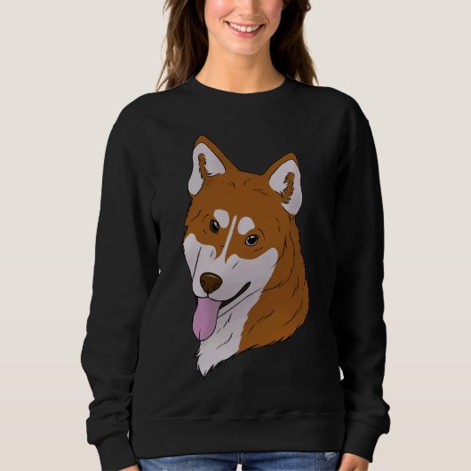 Siberian Husky Red Trui (Voorkant)