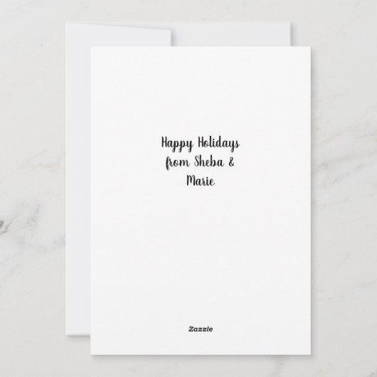 Siberian Husky Retro Aqua kerstKaart (Achterkant)