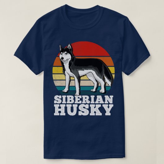 Siberian Husky Retro T-shirt (Design voorkant)