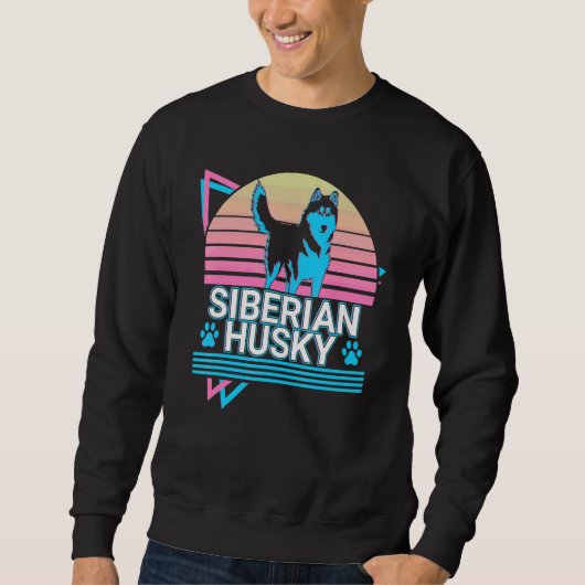 Siberian Husky Retro Trui (Voorkant)