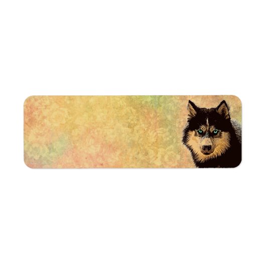 Siberian Husky Return Address Label (Voorkant)