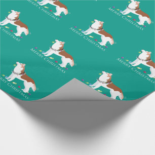 Siberian Husky - Rood - Duurzaam kerstontwerp Cadeaupapier
