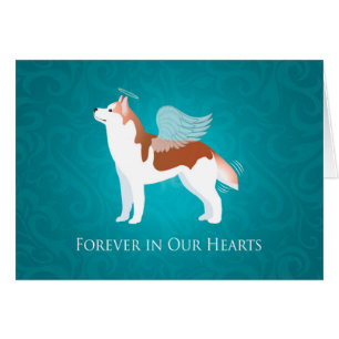 Siberian Husky - Rood - Pet Memorial Sympathcard