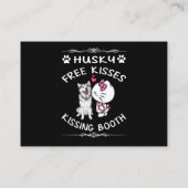 Siberian Husky Santa Kerstbomen Visitekaartje (Achterkant)