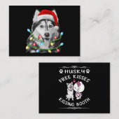 Siberian Husky Santa Kerstbomen Visitekaartje (Voorkant / Achterkant)