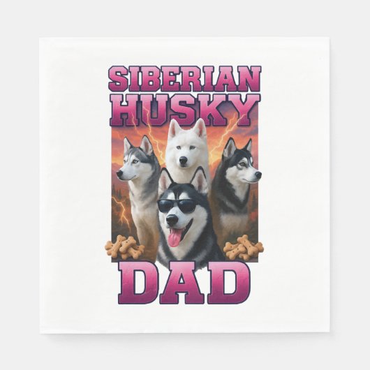 Siberian Husky Servet (Voorkant)