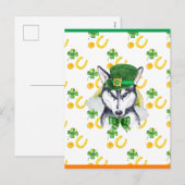 Siberian Husky Shamrock St. Patricks Day Feestdagenkaart (Voorkant / Achterkant)