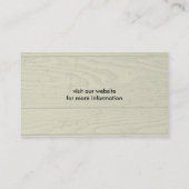 Siberian Husky Silhouette over Faux Wood Visitekaartje (Achterkant)