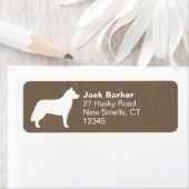 Siberian Husky Silhouette Return Address Labels (Insitu)