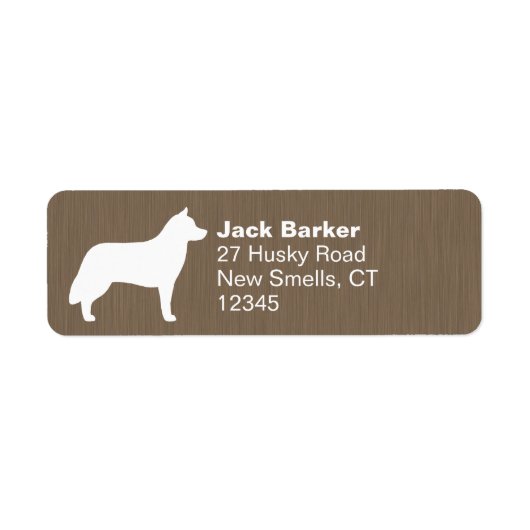 Siberian Husky Silhouette Return Address Labels (Voorkant)