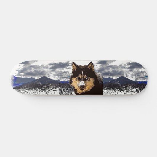 Siberian Husky Skateboard (Horizontaal)