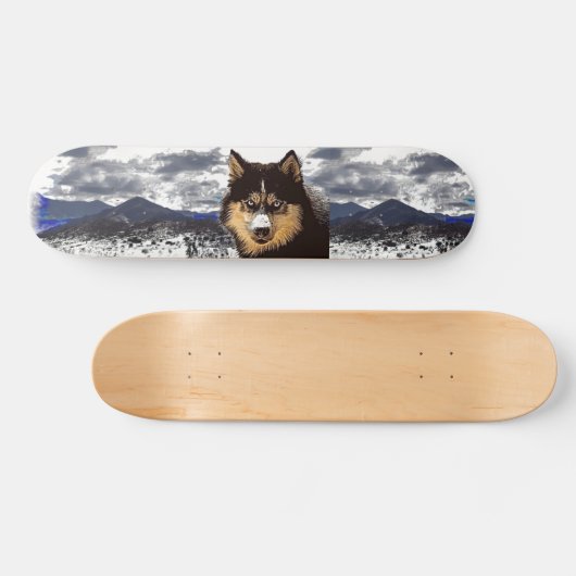 Siberian Husky Skateboard (Horizontaal)