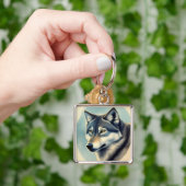 Siberian Husky Sleutelhanger (Hand)