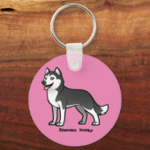 Siberian Husky Sleutelhanger (Voorkant)