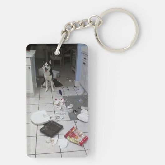 Siberian Husky Sleutelhanger (achterkant)