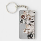 Siberian Husky Sleutelhanger (Voorkant)
