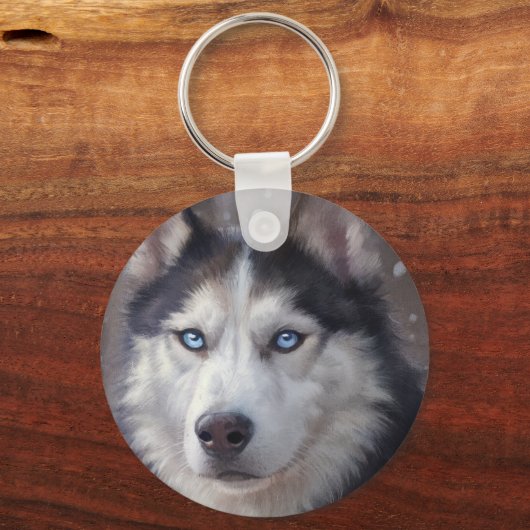 Siberian Husky Sleutelhanger (Achterkant)