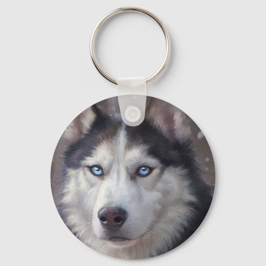 Siberian Husky Sleutelhanger (Achterkant)