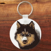 Siberian Husky Sleutelhanger (Voorkant)