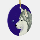 Siberian Husky Snowflake Ornament (Rechts)