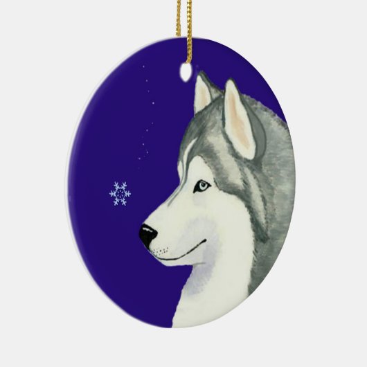 Siberian Husky Snowflake Ornament (Rechts)