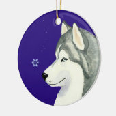 Siberian Husky Snowflake Ornament (Links)