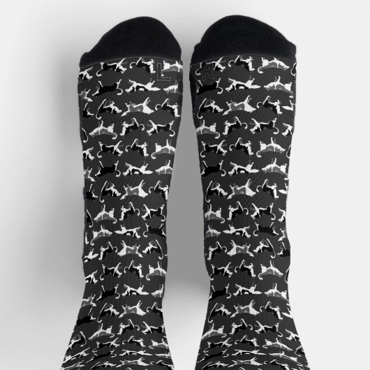 Siberian Husky Socks Cool Sled Dog Socks Customize Sokken (Top)