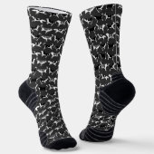 Siberian Husky Socks Cool Sled Dog Socks Customize Sokken (Gebogen)