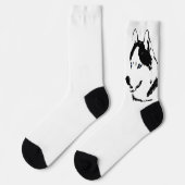 Siberian Husky Socks Husky Dog Socks Customize Sokken (Links)