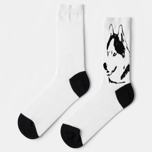 Siberian Husky Socks Husky Dog Socks Customize Sokken (Links)
