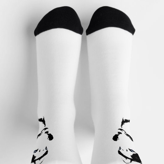 Siberian Husky Socks Husky Dog Socks Customize Sokken (Top)