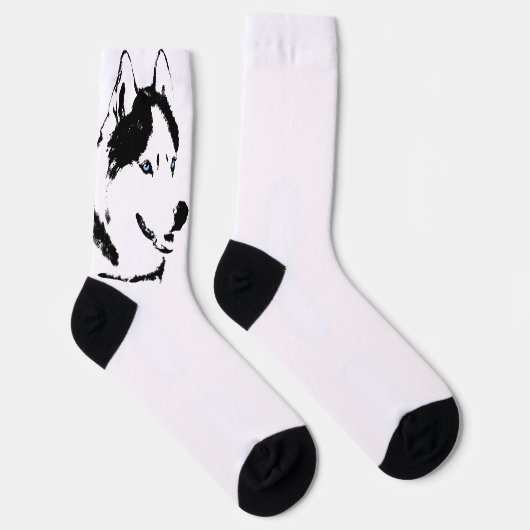 Siberian Husky Socks Husky Dog Socks Customize Sokken (Rechts)