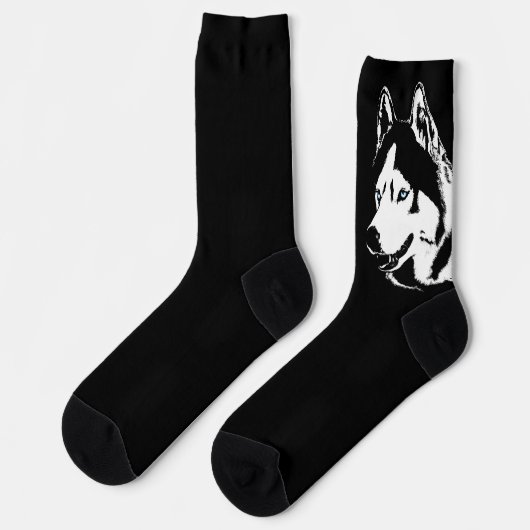 Siberian Husky Socks Husky Dog Socks Customize Sokken (Links)