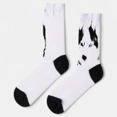 Siberian Husky Socks Husky Eyes Socks Customize Sokken (Links)