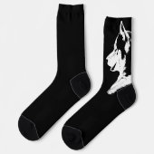 Siberian Husky Socks Husky Pup  Socks Customize Sokken (Links)